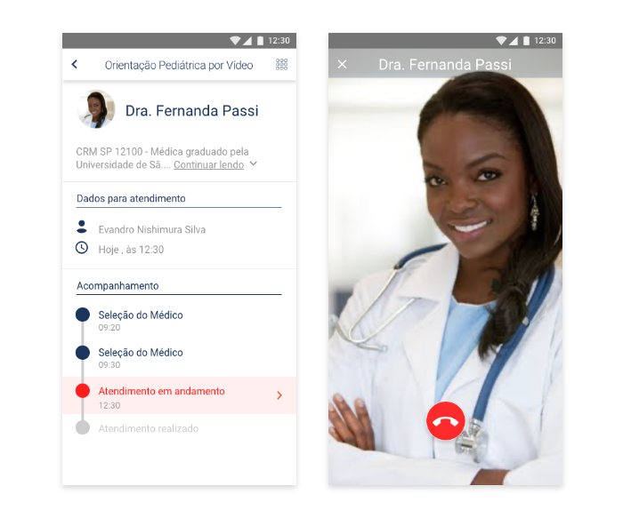 Medico na tela